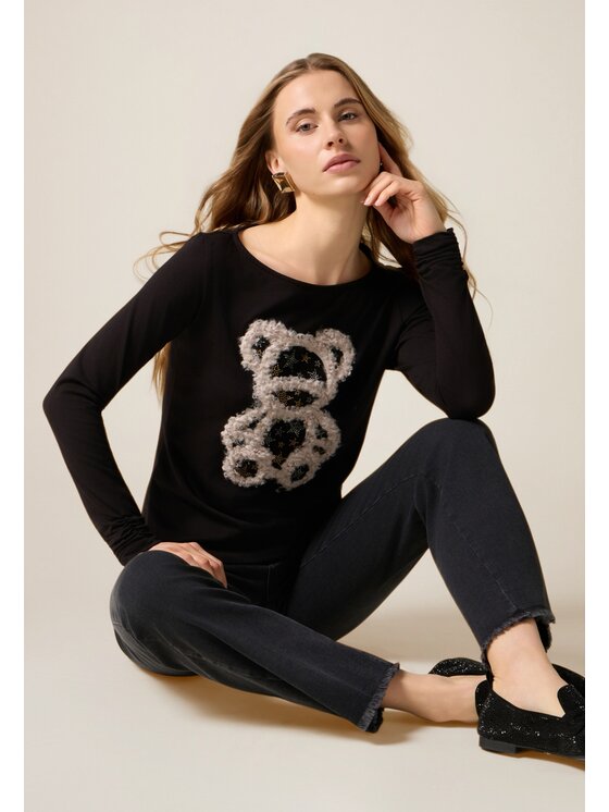 Oltre Oltre T-shirt G070J004656N0Z3 Nero Slim Fit