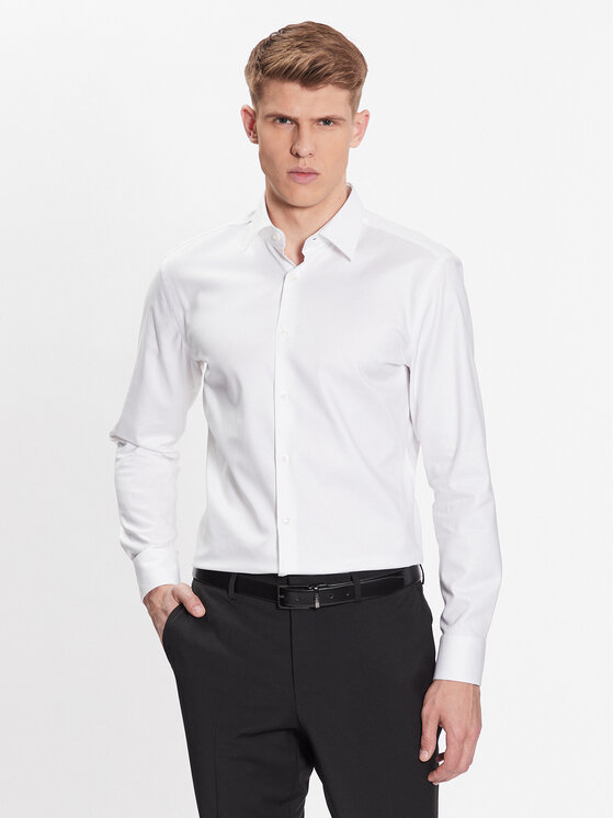 BOSS Boss Cămașă 50470583 Alb Slim Fit