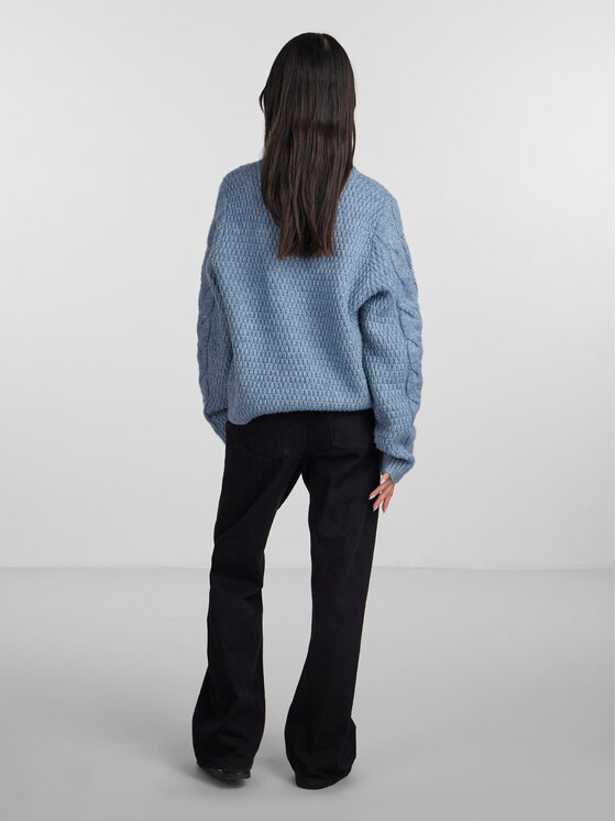 Pieces Pieces Sweter 17140372 Niebieski Regular Fit