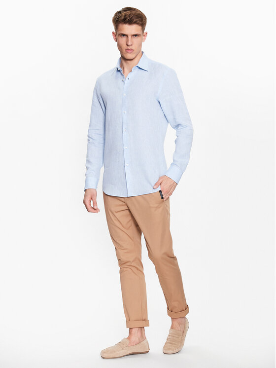 BOSS Boss Koszula 50490234 Błękitny Slim Fit