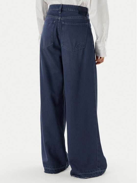 BOSS BOSS Дънки Slouchy 50552533 Тъмносин Wide Leg