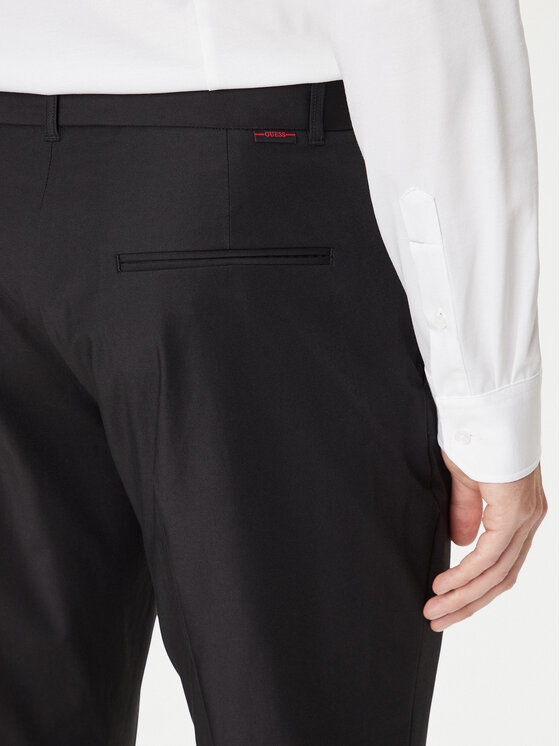 Guess Guess Pantaloni din material M4YB01 WG9Z2 Negru Regular Fit