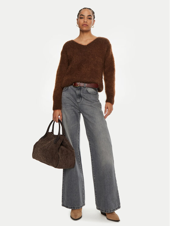 Dixie Dixie Sweter M277K009A Brązowy Regular Fit
