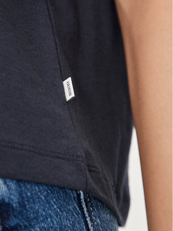 Guess Jeans Guess Jeans Póló W4YI05 K8HM0 Sötétkék Regular Fit