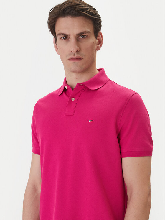Tommy Hilfiger Tommy Hilfiger Polo 1985 MW0MW17770 Różowy Regular Fit