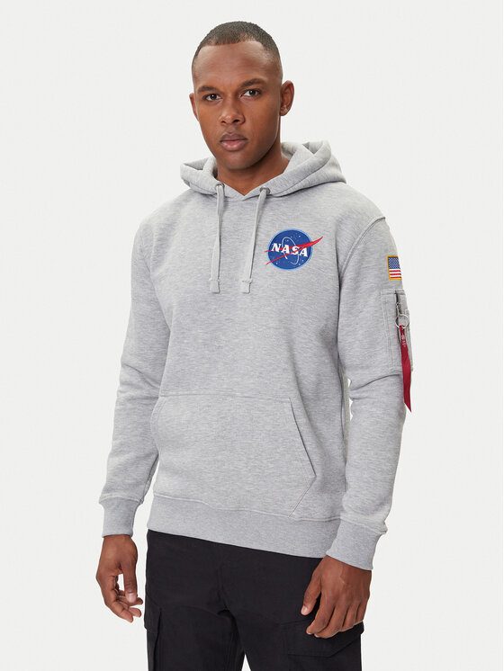 Alpha Industries Alpha Industries Majica dugih rukava Space Shuttle 178317 Siva Regular Fit
