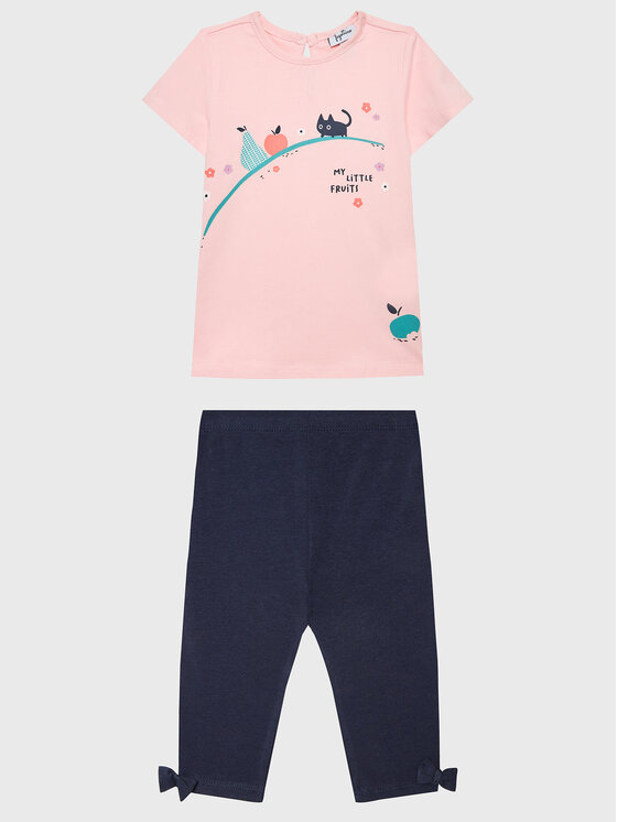 OVS Completo T-shirt e leggings 1766924 Rosa Regular Fit, taglia : 9_12M