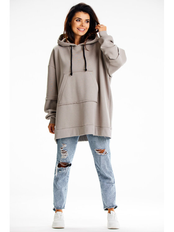 Infinite You Infinite You Felpa M332 Grigio Basic Fit