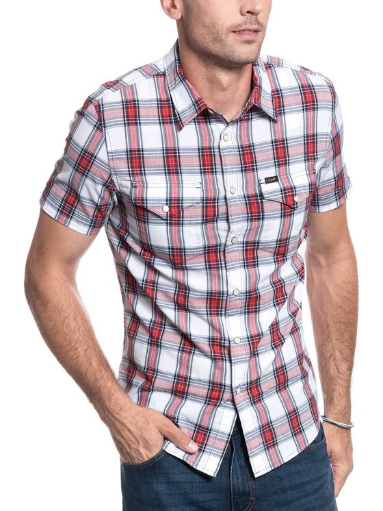 Lee Lee Camicia WESTERN SS SHIRT Rosso Regular Fit