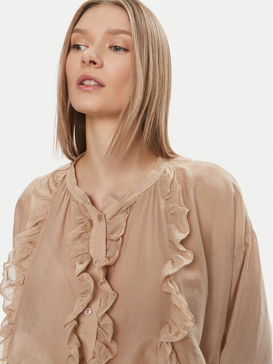 Kontatto Kontatto Bluse B400C Beige Regular Fit