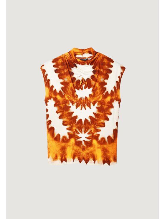 Desigual Desigual T-Shirt PRAGA Pomarańczowy To Fit