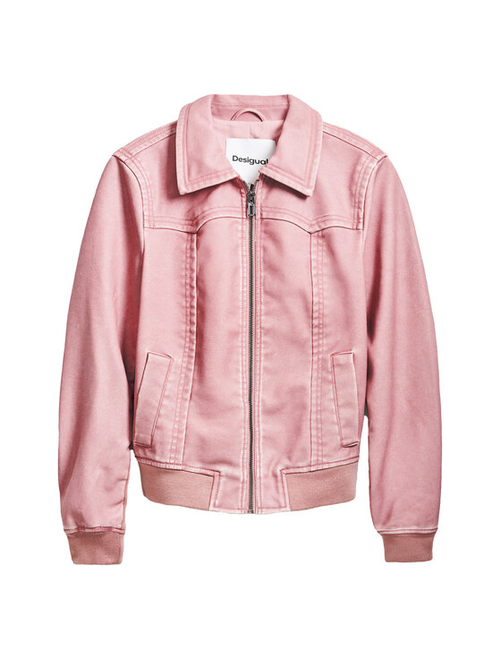 Desigual Desigual Jacke aus Kunstleder 25SWEW47 Rosa Loose Fit