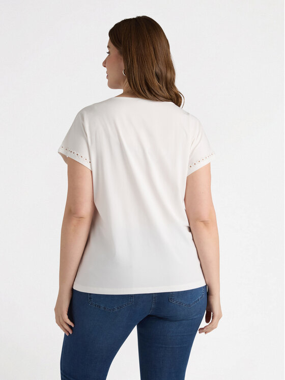 Fiorella Rubino Fiorella Rubino T-shirt G053L008363N011 Bianco Regular Fit