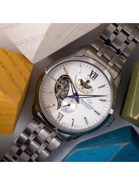 Orient Star Orient Star Zegarek RE-AV0B01S00B Srebrny