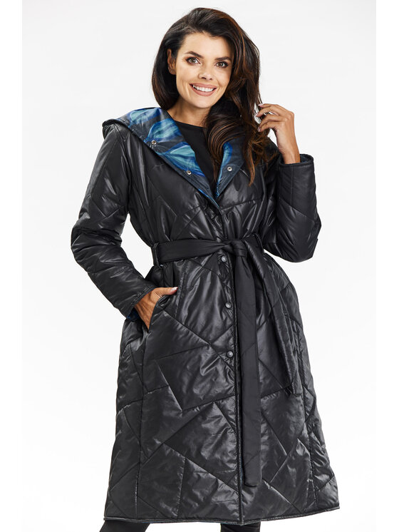 Awama Awama Kurtka damska A686 Czarny Basic Fit