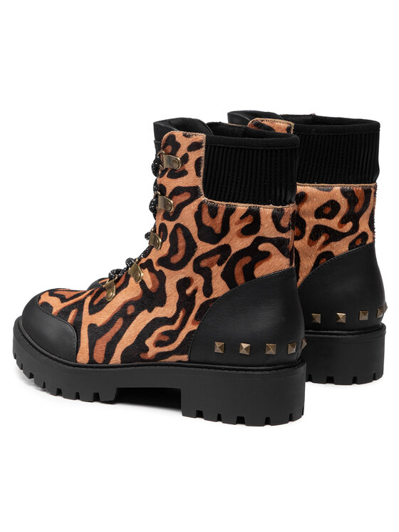 Desigual Desigual Škornji Shoes Biker Leopard 21WSTL02 Rjava