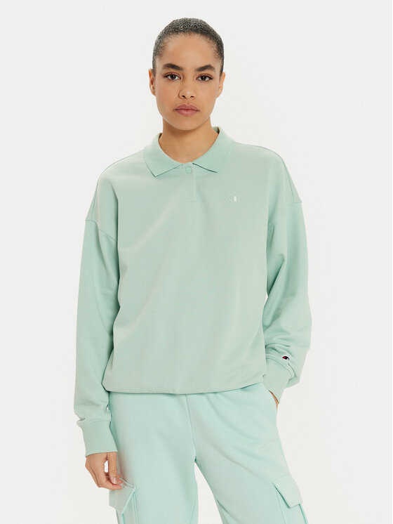 Champion Bluza 117541 Zielony Loose Fit