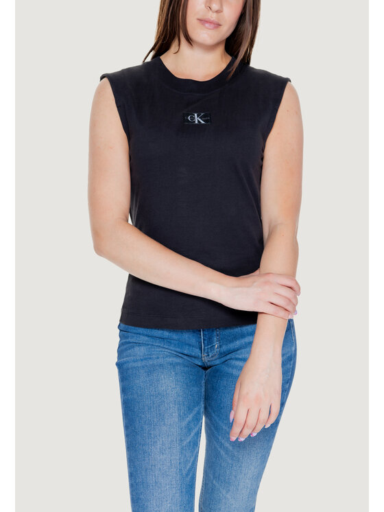 Calvin Klein Jeans Calvin Klein Jeans T-Shirt WOVEN LABEL LOOSE Μαύρο Loose Fit