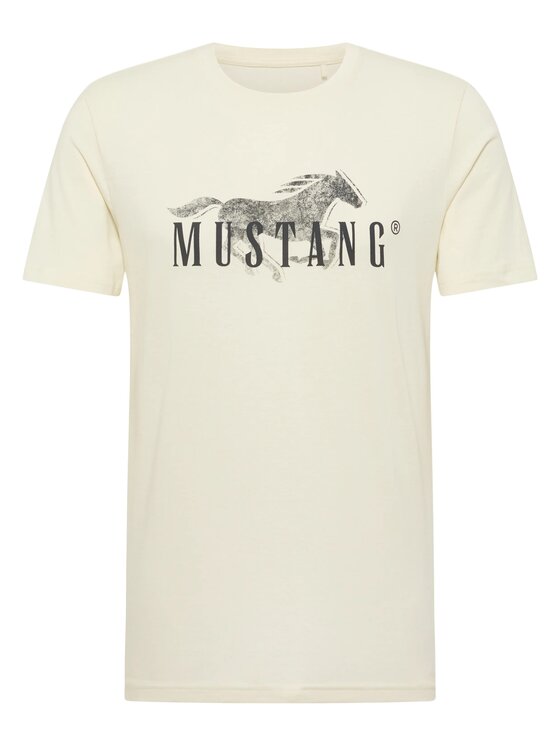 Mustang Mustang T-Shirt Style Austin Biały Regular Fit
