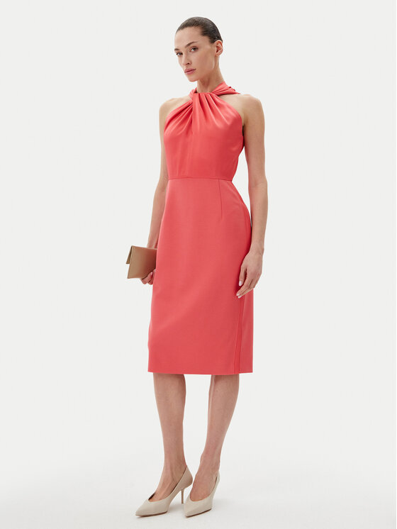 BOSS BOSS Coctailkleid Datinar 50538291 Korallenfarben Slim Fit