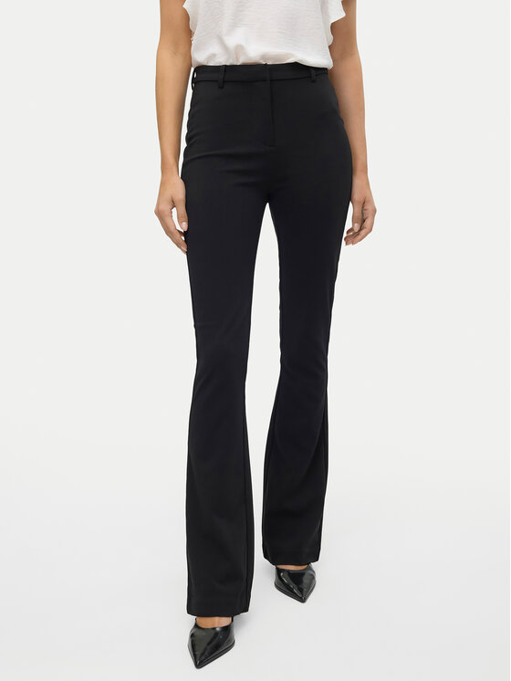 Vero Moda Vero Moda Bavlnené nohavice Vmamira 10250284 Čierna Regular Fit