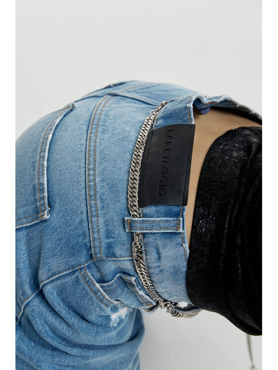 【PORTERNA】Risk keyring wide jeans PORTERNA】Risk keyring wide jeans (PORTERNA/デニム・ジーパン