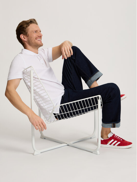 Cross Jeans Cross Jeans Polo 16087-008 Biały Regular Fit