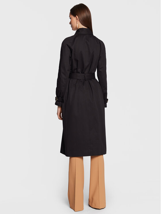 Elisabetta Franchi Elisabetta Franchi Tenchcoat SP-003-31E2-V800 Schwarz Regular Fit