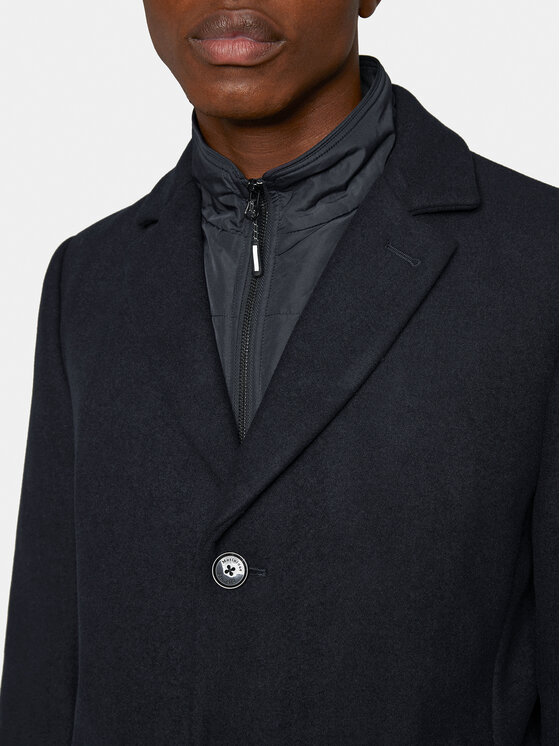 Matinique Matinique Płaszcz wełniany 30206267 Granatowy Regular Fit