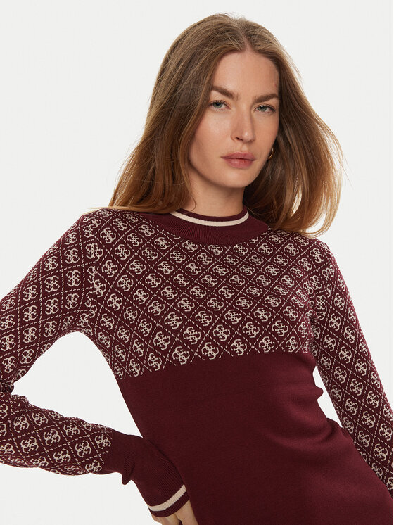 Guess Guess Pulover W3BR81 Z37K0 Vișiniu Regular Fit