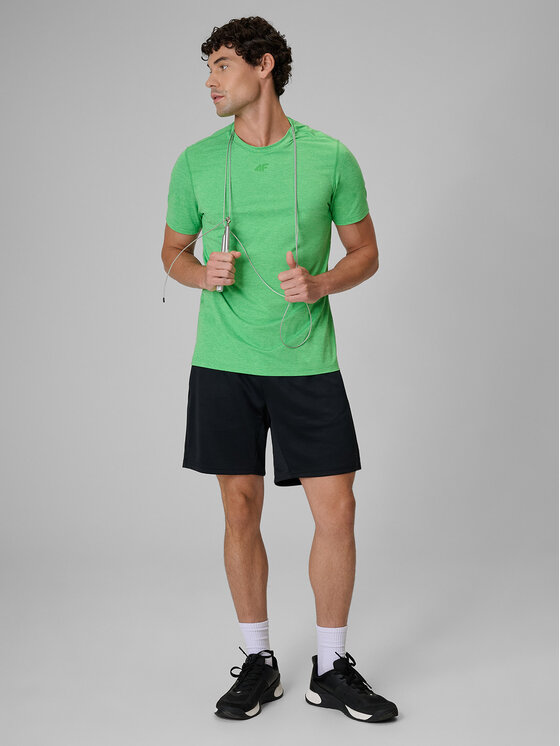 4F 4F Koszulka techniczna BASIC+ Zielony jasny Regular Fit