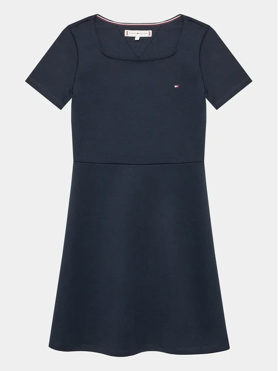 Tommy Hilfiger Kleid für den Alltag Punto KG0KG07192 M Dunkelblau Regular Fit
