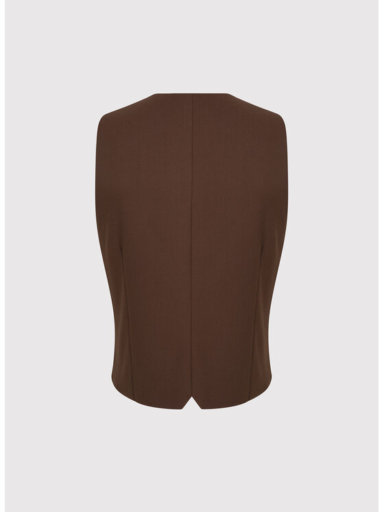 Pako Lorente Pako Lorente Kamizelka P25WF-8X-010 Brązowy Slim Fit