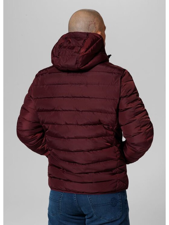 PITBULL PITBULL Kurtka zimowa Kurtka zimowa męska z kapturem Seacoast III XL Bordowy Regular Fit