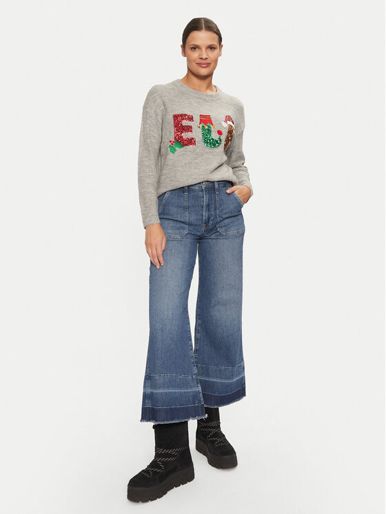 Brave Soul Brave Soul Sweter LKX-230ELF Szary Regular Fit