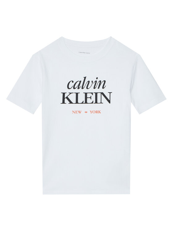 Calvin Klein Jeans Tricou LVCKSJA07B Alb Regular Fit