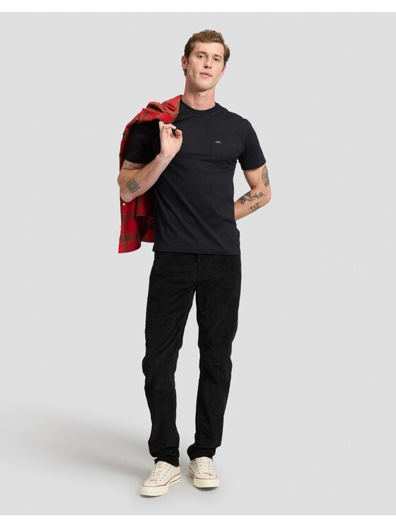 Lee Lee T-Shirt POCKET TEE Czarny Regular Fit