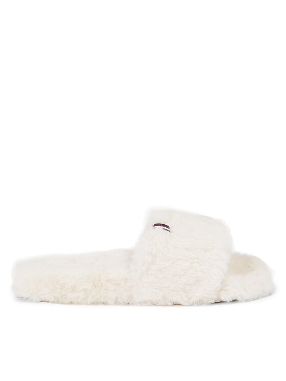 Fluffy tommy store hilfiger sliders