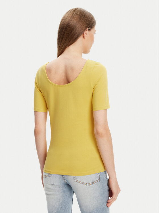 United Colors Of Benetton United Colors Of Benetton T-särk 3FJHD109K Kollane Slim Fit