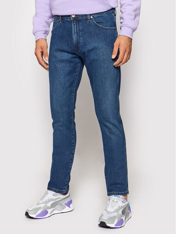 Wrangler Wrangler Jeans Larston W18SU551Q 112141221 Blu scuro Slim Taper Fit