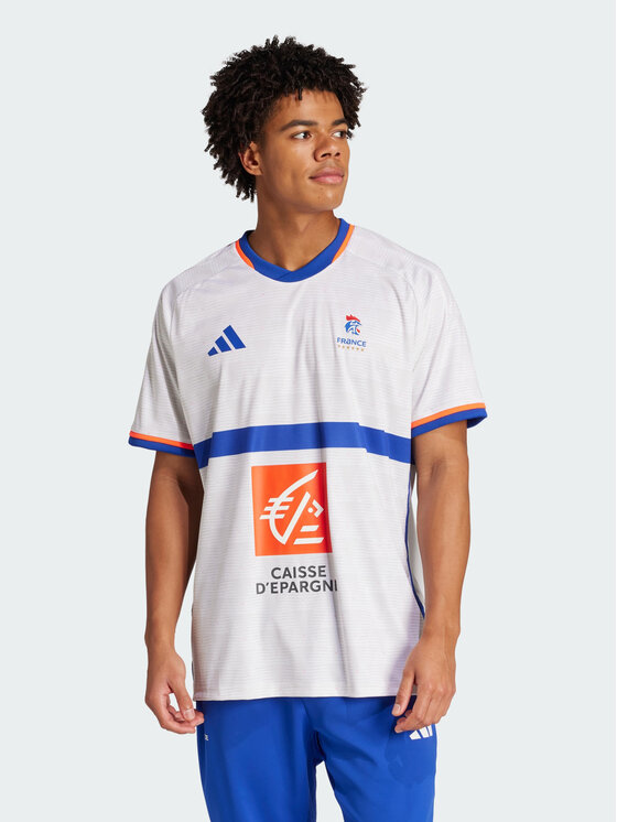 adidas adidas Koszulka techniczna France Handball Replica Jersey Biały Slim Fit