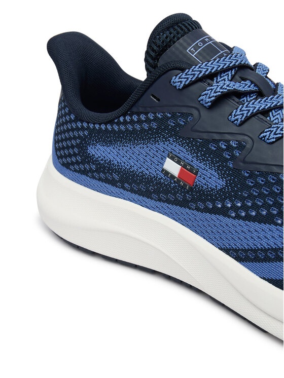 Tommy Jeans Tommy Jeans Laisvalaikio batai Runner Knitted EM0EM01713 Mėlyna