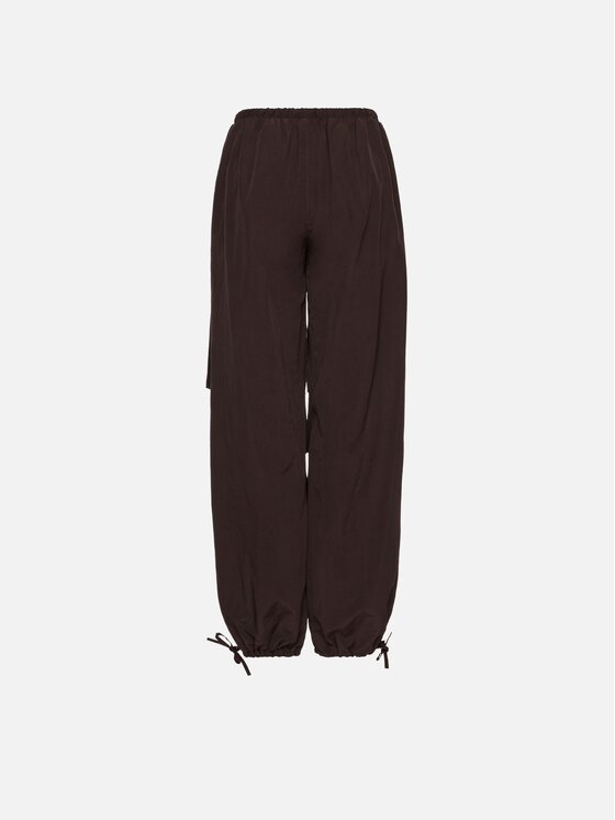 La Mania La Mania Spodnie cargo ETTE Brązowy ciemny Basic Fit
