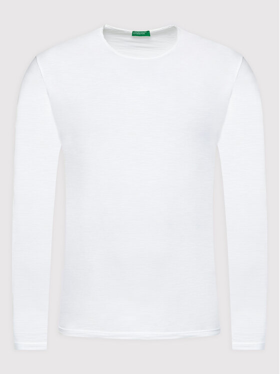 United Colors Of Benetton United Colors Of Benetton Majica z dolgimi rokavi 3JE1J19A9 Bela Relaxed Fit