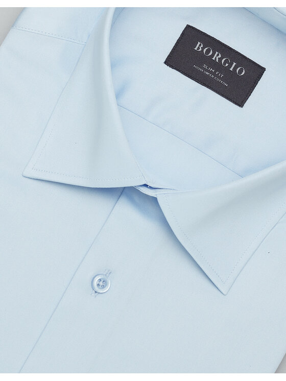 Borgio Borgio Koszula simeria Niebieski Slim Fit