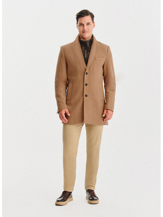 Pako Lorente Pako Lorente Płaszcz zimowy P25WF-7X-016 Beżowy Classic Fit