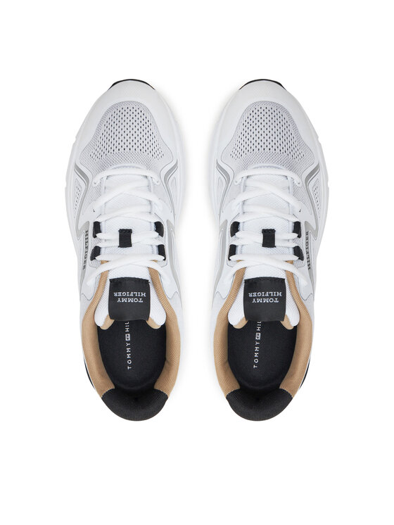 Tommy Hilfiger Tommy Hilfiger Laisvalaikio batai M Runner Tech Knit FM0FM05109 Balta