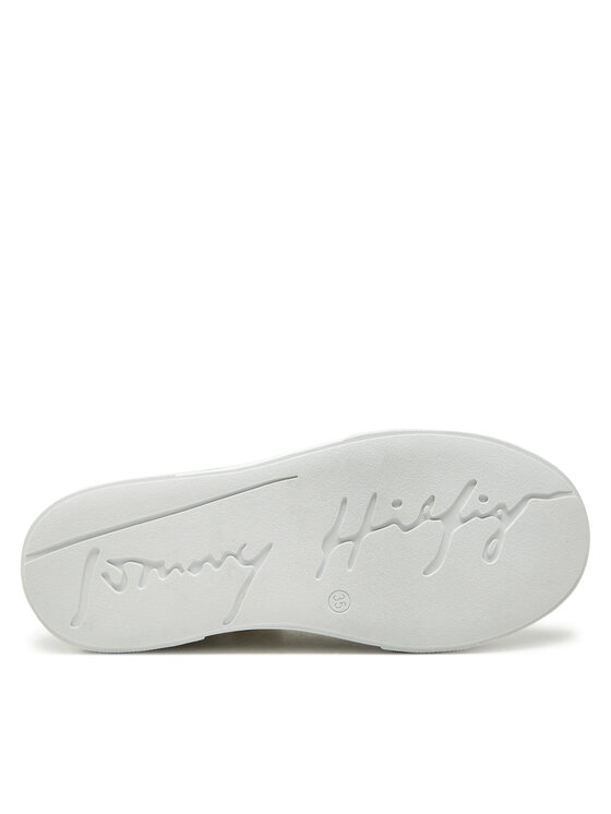 Tommy Hilfiger Tommy Hilfiger Сникърси Low Cut Lace-Up Sneaker T3A9-33743-1355 S Бял
