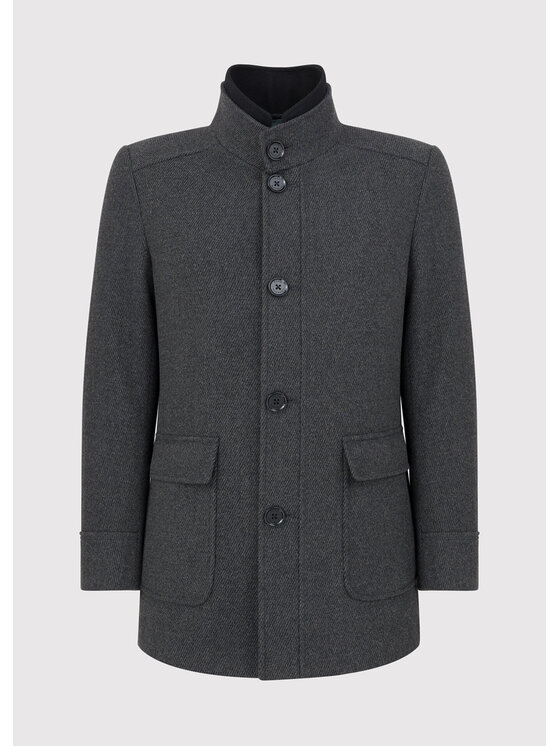 Pako Lorente Pako Lorente Płaszcz P23WF-7X-007 Szary Classic Fit