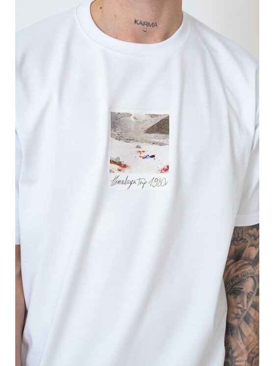 Mercur Mercur T-Shirt Himalaya Biały Comfortable Fit